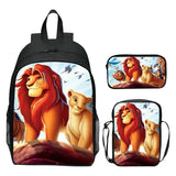 3pcs Cartoon Cat King Children Backpack Kids Schoolbag