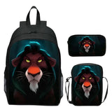 3pcs Cartoon Cat King Children Backpack Kids Schoolbag
