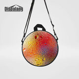 Colorful Water Drops Round Backpack Kids Cross Rucksack