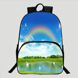 3D Printing Rainbow Butterfly Schoolbag for Kids 16 inch