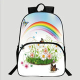 3D Printing Rainbow Butterfly Schoolbag for Kids 16 inch