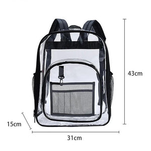 PVC Waterproof Transparent School Bag See Through Backpack