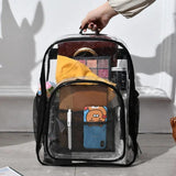 PVC Waterproof Transparent School Bag See Through Backpack