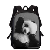 Panda 3D Print Kids School Backpack Boys Girls Primary Book Bag