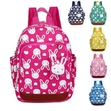 Children's Nylon School Backpack Rabbit Print Baby Boys Girls Bag