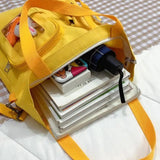 Large-Capacity Canvas Tote Bag Student Tutoring Shoulder School Bag