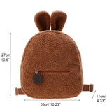 Personalised Bunny Backpack with Your Name Plush Rabbit Ear Satchel for Girls