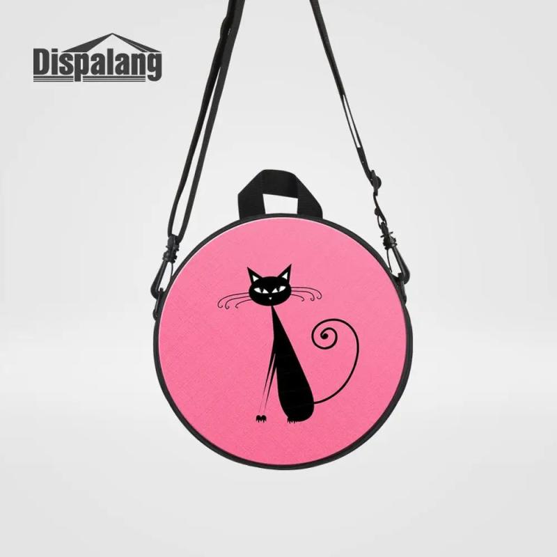 Cartoon Cat Kids Round Kindergarten Bag Mini Crossbody Shoulder Bag