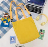 NONSAR Canvas Tote Bag Student Tutoring Cartoon Shoulder School Bag