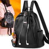 Ladies Anti-Theft Travel Backpack Large Capacity Handbag Retro Style Storage Bag
