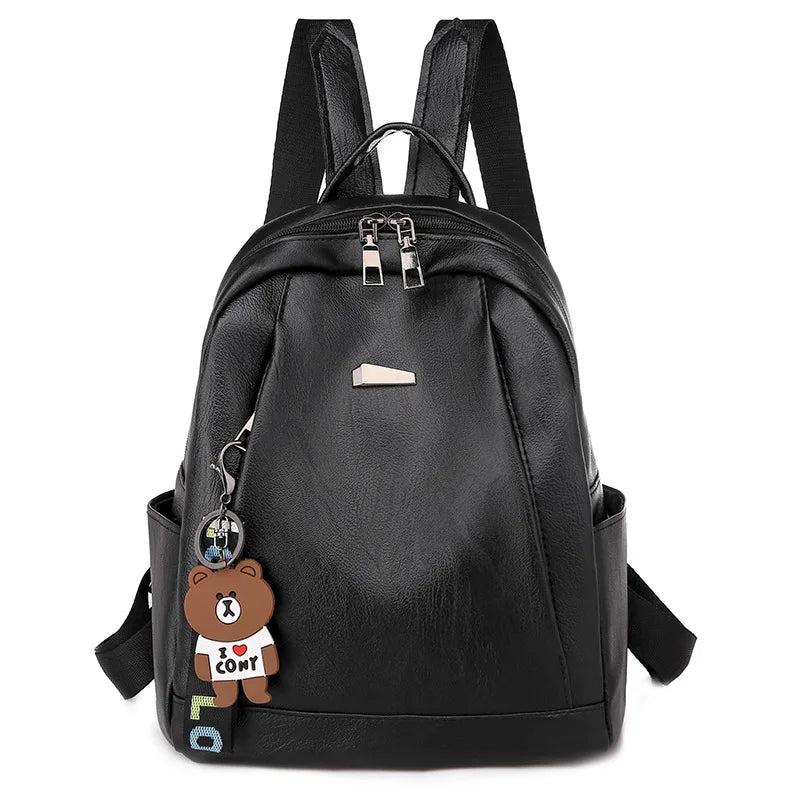 Ladies Anti-Theft Travel Backpack Large Capacity Handbag Retro Style Storage Bag