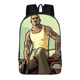 3D Cartoon GTA5 Backpack School Bag, Children Boys Girls Students Gift