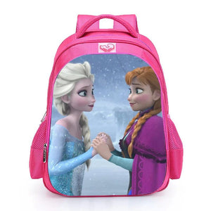 Elsa Lovely School Backpack for Girls Kids Pink Cartoon Bag