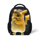 Cartoon Kindergarten Backpack Pikaqiu-Detective Pattern Students School Bag