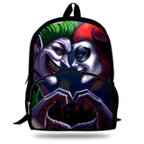 Kids HaHa Joker Print Backpack Boys Bookbag School Bag