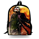 Kids HaHa Joker Print Backpack Boys Bookbag School Bag