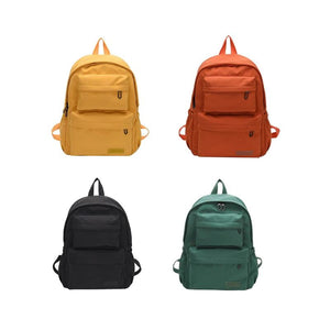 Large-capacity Outdoor Backpack Boys Girls Solid School Bag Female Wear Oxford C