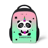 Kindergarten Students Backpack Panda Unicorn Pattern Babies School Book Bags