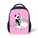 Kindergarten Students Backpack Panda Unicorn Pattern Babies School Book Bags