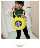 3D Tire Shaped Kids Backpack, Waterproof School Bag, 11 Inch Bookbag