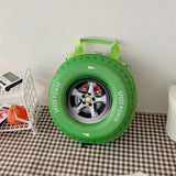 3D Tire Shaped Kids Backpack, Waterproof School Bag, 11 Inch Bookbag