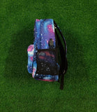 Luminous School Backpack Oxford Cartoon School Bag with USB Cable and Lock