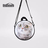 Elk Animal Round Women Messenger Bags Kids Crossbody Bags Schoolbag