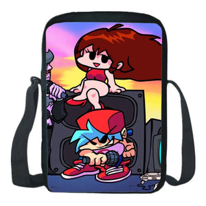Kids Friday Night Funkin Shoulder Bag Anime Crossbody School Satchel