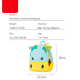 3D Cartoon Children Backpacks School Bags Baby Neoprene Backpack
