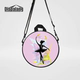 Cartoon Ballerina Dancing Ballet Girl Round Bag for Kids