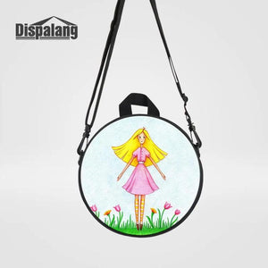 Cartoon Ballerina Dancing Ballet Girl Round Bag for Kids