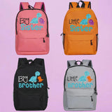 Dino Big Sis Lil Bro School Bags Family Backpack Kids