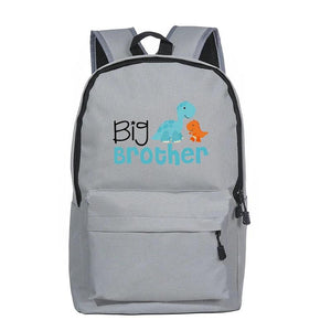 Dino Big Sis Lil Bro School Bags Family Backpack Kids