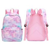 3Pcs/Set Starry Print Student Backpack - Lightweight Bookbag, Handbag, Pencil Ba
