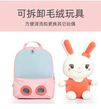 3D Rabbit Plush Toy Kids Backpack, Kindergarten School Bag, 10 Inch Bookbag