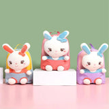 3D Rabbit Plush Toy Kids Backpack, Kindergarten School Bag, 10 Inch Bookbag