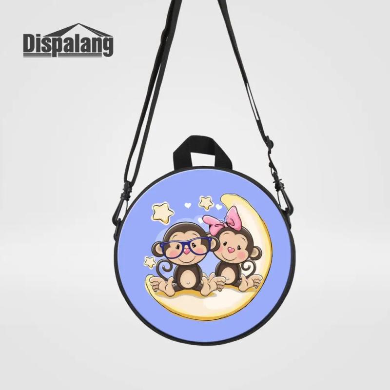Cartoon Style School Bags for Kids Girls - Round Children Shoulder Bag