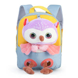 3D Owl Plush Toy Backpack for Kids Age 4-8