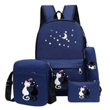 4pcs Cartoon School Bags For Girls Boys Children School Backpack