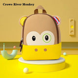 3D Cartoon Animal Backpack Lightweight Waterproof Softback for Kids