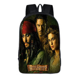 Skull Backpack School Kids Bags Boy Backpack Jack Sparrow Print Laptop Backpack