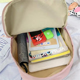 Girl School Bag Nylon Student School Backpacks Book Bags Matching Woman Backpack