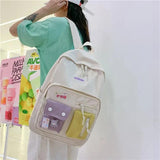 Girl School Bag Nylon Student School Backpacks Book Bags Matching Woman Backpack