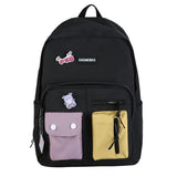 Girl School Bag Nylon Student School Backpacks Book Bags Matching Woman Backpack