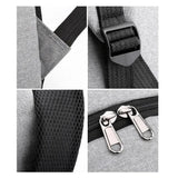 Men's Business Backpack Gray Charging Waterproof Casual Bag Rucksack