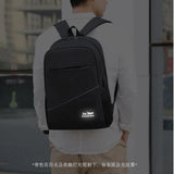 Men's Business Backpack Gray Charging Waterproof Casual Bag Rucksack