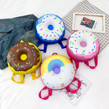 Donut Rainbow Backpack Kids Kindergarten School Book Bag