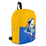 Yellow Shark Pattern Kids Backpack Bag Knapsack Waterproof Pack Student