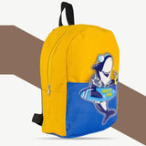 Yellow Shark Pattern Kids Backpack Bag Knapsack Waterproof Pack Student