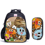 16in Gumball Backpack for Teenager Boys and Girls Schoolbags Satchel Kids Book B